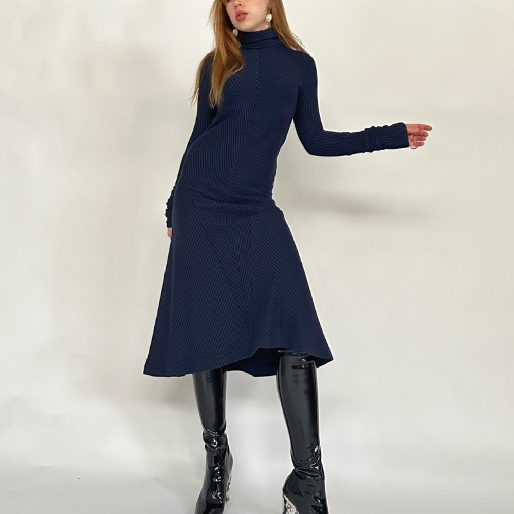 Haider Ackermann Women's Navy and Blue Dress